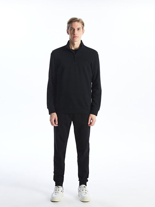Dik Yaka Uzun Kollu Erkek Sweatshirt - Waikiki фото 3