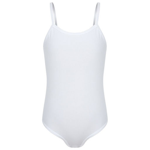 Купальник гимнастический Grace Dance, на тонких бретелях, р. 42, цвет белый  фото 9