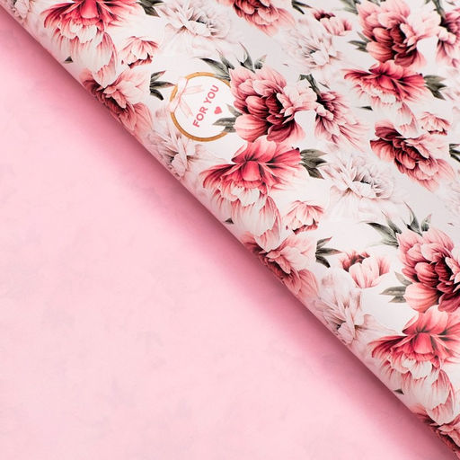 Цена за 10 шт. Бумага упаковочная глянцевая Для тебя , двусторонняя, 70 х 100 см - UPAK LAND фото 3