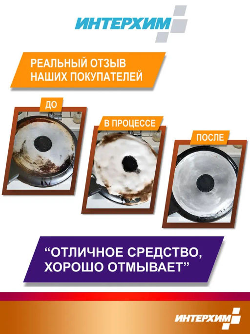 ИНТЕРХИМ 900 plus ПРОФЕССИОНАЛЬНАЯ КУХНЯ Специальное средство для удаления жиров и нагаров, 0,5л+сп