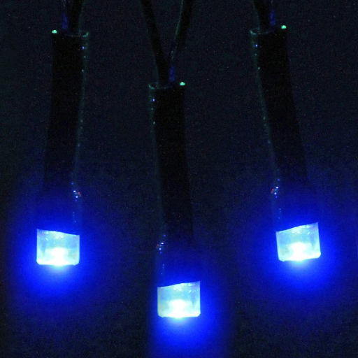 Гирлянда для дома 7,5м 80 ламп LED зелёный пров.,8 реж, IP-20, Синий