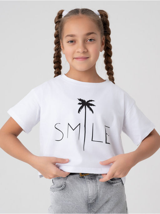 Футболка Пальма детская белый - София фото 3