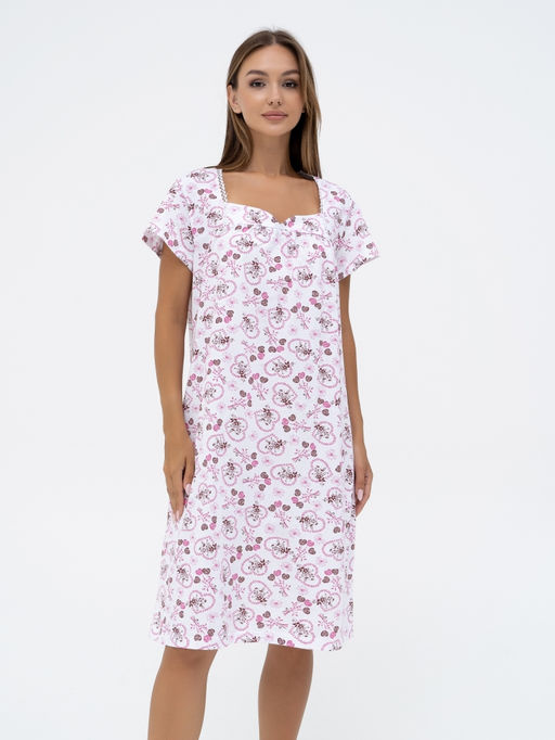 Сорочка жен.арт.660-24,бело-розовая - Binita фото 4