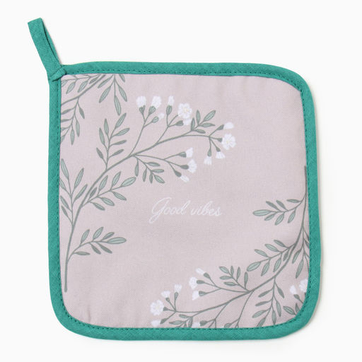 Набор кух. Доляна Live is good: варежка 20х28 см, прихватка 17х17 см, 35% хл, 65% пэ  фото 4