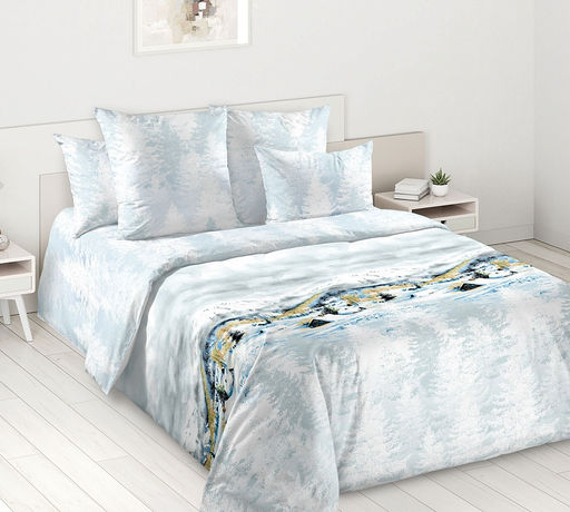 Снежное сияние Постельное белье из перкаля Семейный
