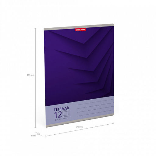 Цена за 280 шт. Тетрадь школьная ученическая ErichKrause Duotone Next ассорти, 12 листов, крупная клетка (в плёнке по 10 шт.) фото 10