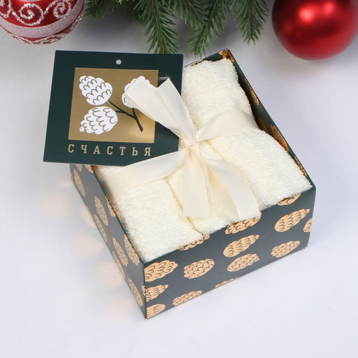 Набор махровых полотенец Этель. Счастья, 30?30 см - 3 шт., хлопок 100%