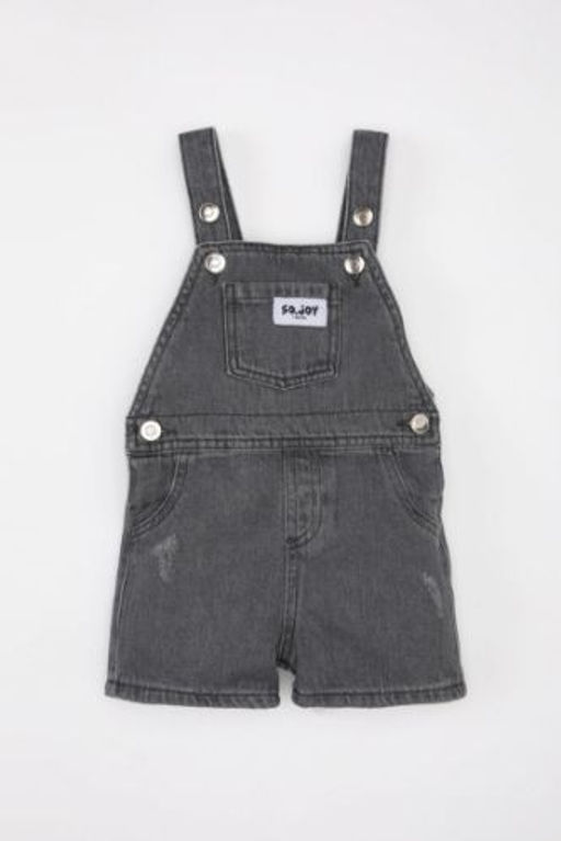 Erkek Bebek Etiket Bask?l? Jean Tulum