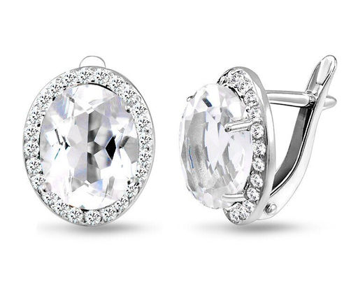 Серьги, горный хрусталь, СПН02308