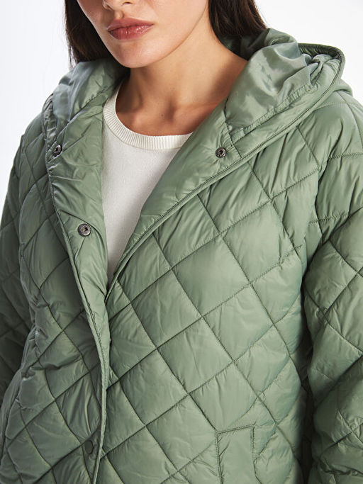 Kap??onlu Kapitone Oversize Kad?n ?i?me Mont