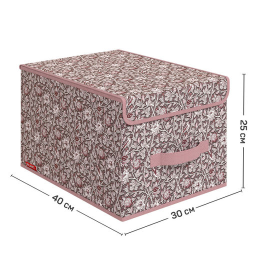 Короб стеллажный с крышкой, большой, 30*40*25 см Valiant  фото 41