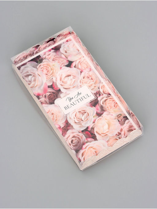 Цена за 5 шт. Коробка для печенья, «Розы», 10.5×20×3 см