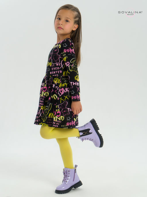 Платье Эля неоновые мишки - Sovalina фото 34