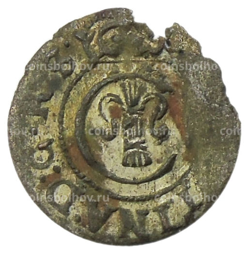 Солид 1634-1654 года Шведская оккупация Риги  Королева Кристина
