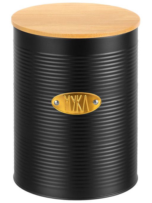 Банка для муки 3,4 л 15,5*15,5*20,5 см Черная - Elan gallery фото 3