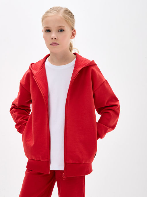 Красная толстовка для девочки - Kogankids фото 10