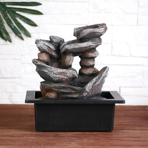 Фонтан настольный «Томирис», пещера, 18×25 см, с подсветкой, без шарика