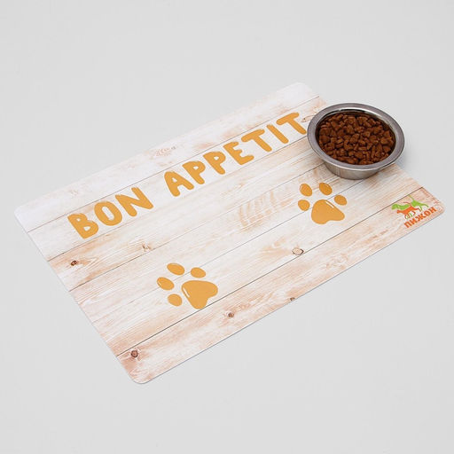 Коврик под миску Пижон с нескользящим основанием 43 х 28 см Bon Appetit  фото 3