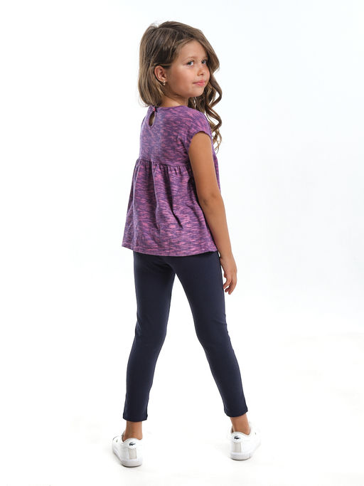 Комплект для девочки детский сад с лосинами UD 0831 лиловый - Mini maxi фото 2