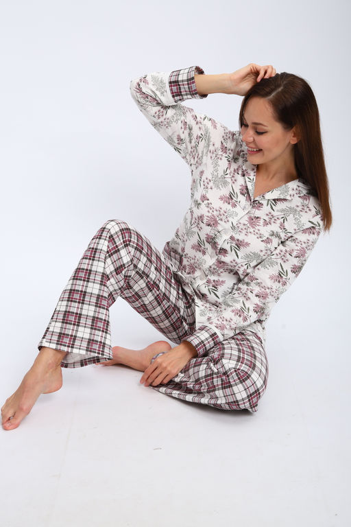 Пижама женская из футера Салли укроп