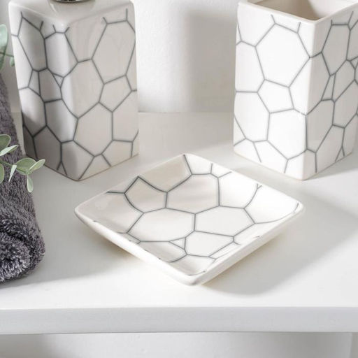 Аксессуары для ванной Жираф, 3 предмета: мыльница, дозатор для мыла 360 мл, стакан 360 мл - Simaland фото 2