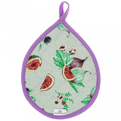 "Инжир К" Кухонный комплект: прихватка 20х15,5см "Капелька" - 2шт, хлопок "Премиум" 191г/м2 - хлопок 100%, наполнитель - ватин 280гр/м2, "Домашняя мода" (Россия)