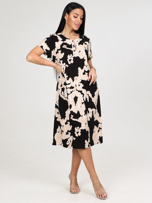 756 ЖЕНСКОЕ ПЛАТЬЕ (Черный) - А-дина фото 2