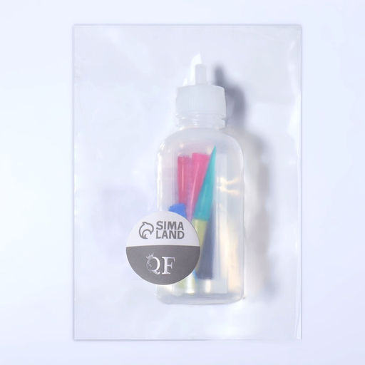 Бутылочка для нанесения краски, со шкалой деления, 50 мл, 7 насадок