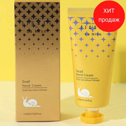Premium Jigott&La Miso Крем для рук с муцином улитки 100 мл  фото 3