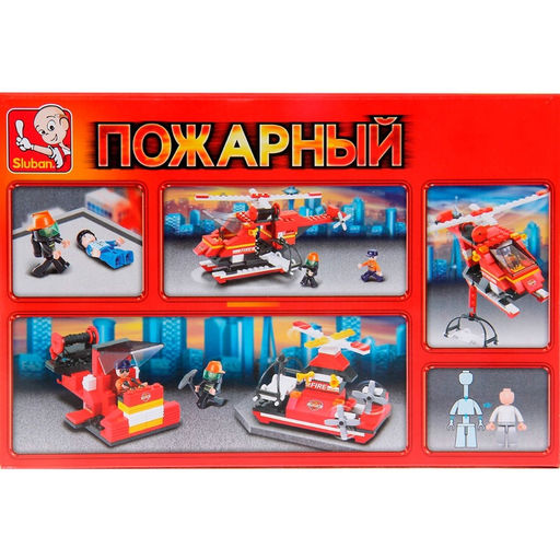 Конструктор «Пожарный вертолёт», 155 деталей