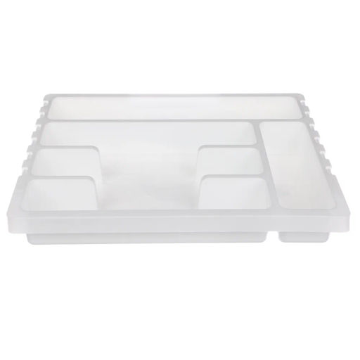 Лоток д/столовых приборов раздвижной "Смарт" белый