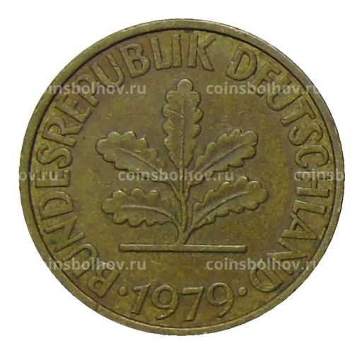 Монета 10 пфеннигов 1979 года D Германия