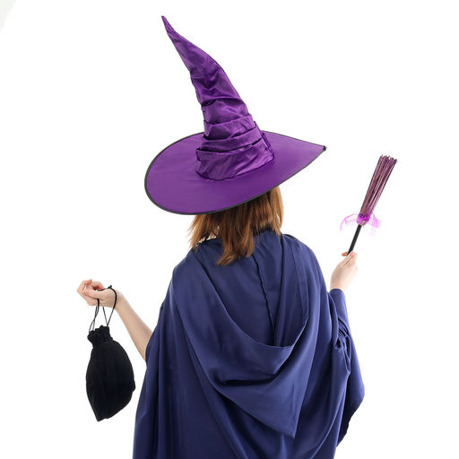 Карнавальный набор Магия, шляпа фиолетовая, метла, мешок - Страна карнавалия фото 4