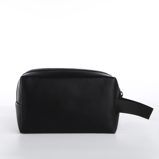 Косметичка дор L-б/н , 18*8*11, отд на молнии, гладкая, черный - Simaland фото 3