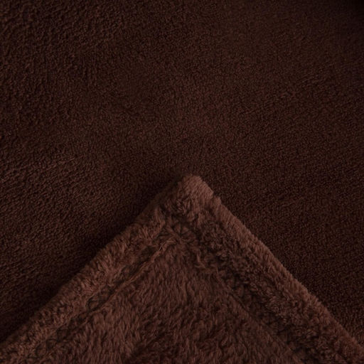 Плед «Этель», 180×200 см, корал-флис, коричневый