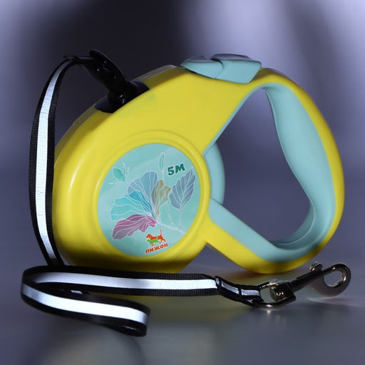 Рулетка Пижон с прорезиненной ручкой, 5 м, до 25 кг, трос, жёлто-серая  фото 6