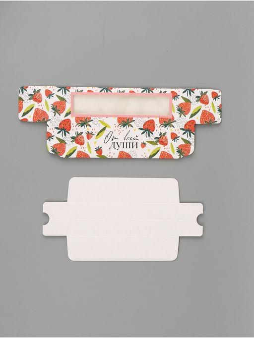 Цена за 5 шт. Коробка подарочная с окном «От всей души», 18×5.5×5.5 см, самосборная