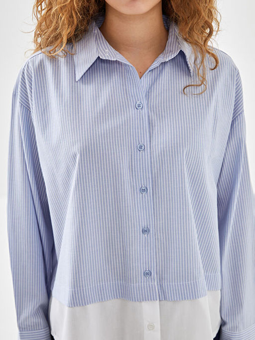 ?izgili Oversize Poplin Kad?n G?mlek