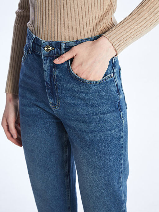 Mom Fit Kad?n Jean Pantolon