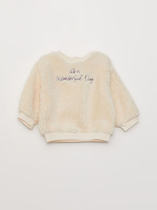 Bisiklet Yaka Uzun Kollu Nak?? Detayl? K?z Bebek Sweatshirt ve Tayt 2li Tak?m - Waikiki фото 2