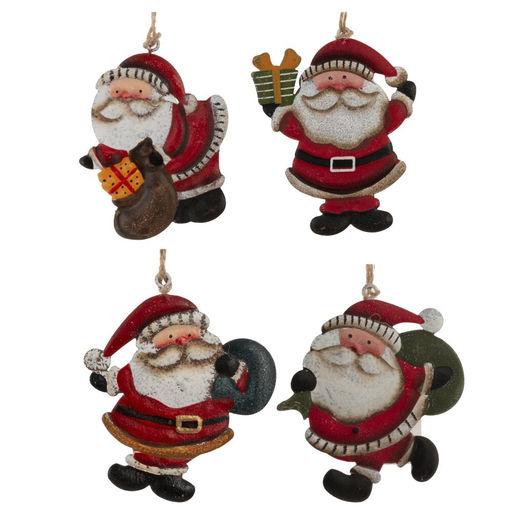 Изделие декоративное подвесное "Дед Мороз", L8 W0,5 H9,5 см, 4в.