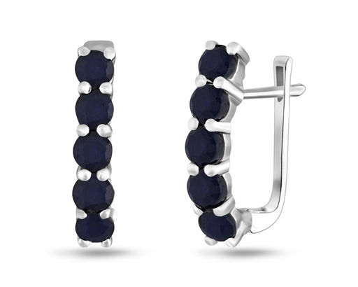 Серьги, сапфир корунд, Дорожка