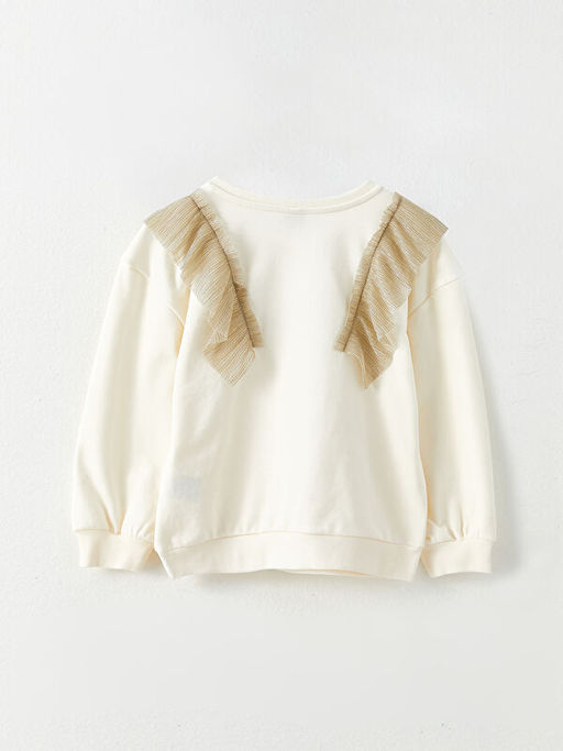 Bisiklet Yaka F?rf?r Detayl? Uzun Kollu K?z ?ocuk Sweatshirt - Waikiki фото 2