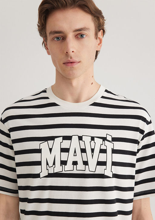 Mavi Logo Bask?l? Beyaz Tisort  фото 6