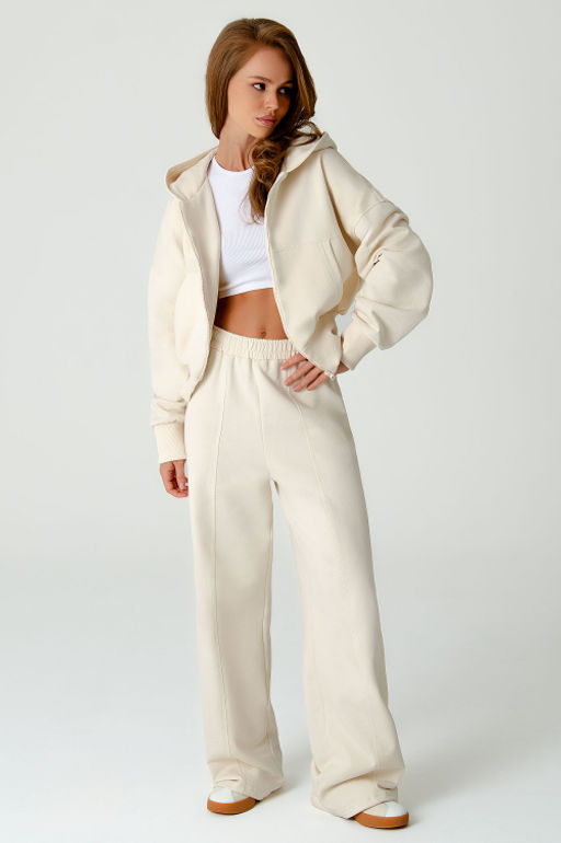 Арт. 2539/3 Костюм женский с брюками 42-48 (4 шт) Цвет:молочный - Калинка фото 2