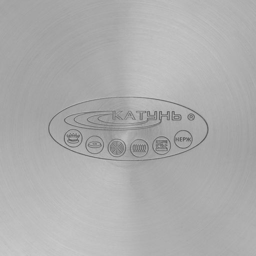 Кастрюля Катунь «Гретта», 4.2 л, d=22 см, с крышкой, капсульное дно, индукция, нержавеющая сталь, AISI - 201, хромированная