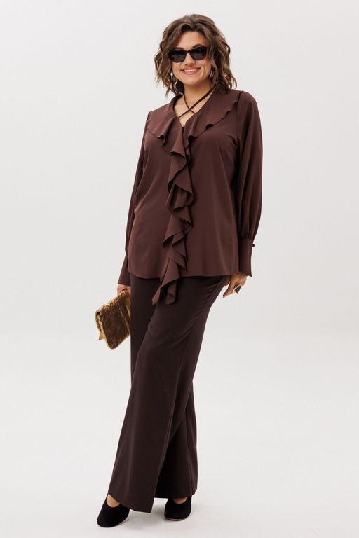 Блуза ANELLI 1679 пряный какао  фото 2