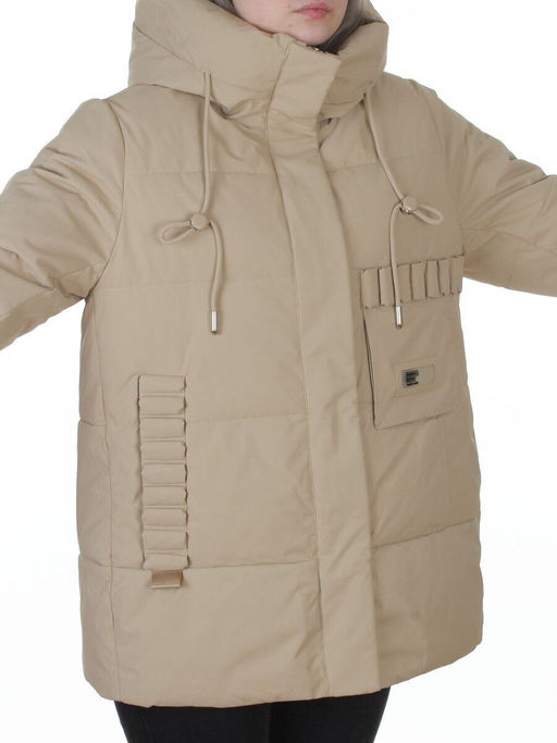 YR-6616 BEIGE Куртка зимняя женская (150 гр. холлофайбер)