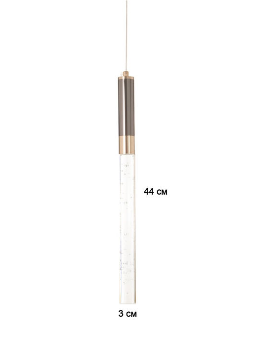 Светильник BayerLux «Руми», LED, 5 Вт, 3000К, чёрно-золотой, 4.2×4.2×40-190 см