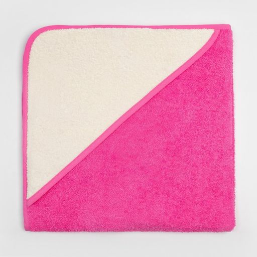 Полотенце уголок махровое Крошка Я, 75х75 см, цвет молочный/розовый, 100% хлопок, 360 г/м2  фото 14